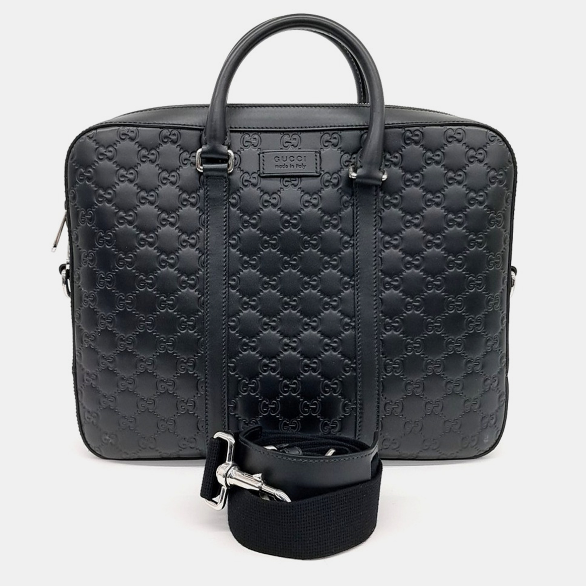 

Gucci Black Leather Cimaline Briefcase bag