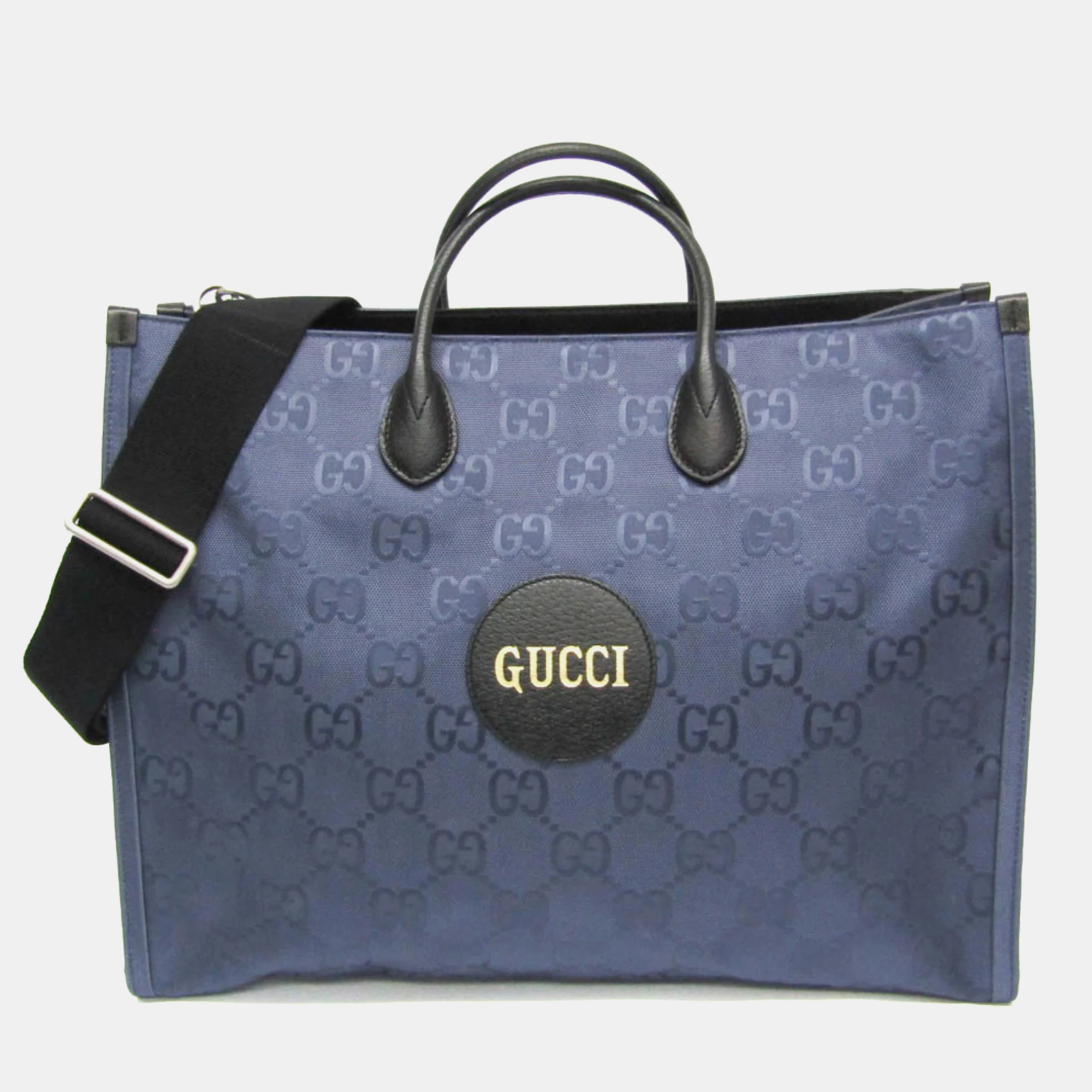 

Gucci Off The Grid Nylon Leather Handbag Shoulder Bag Black Navy