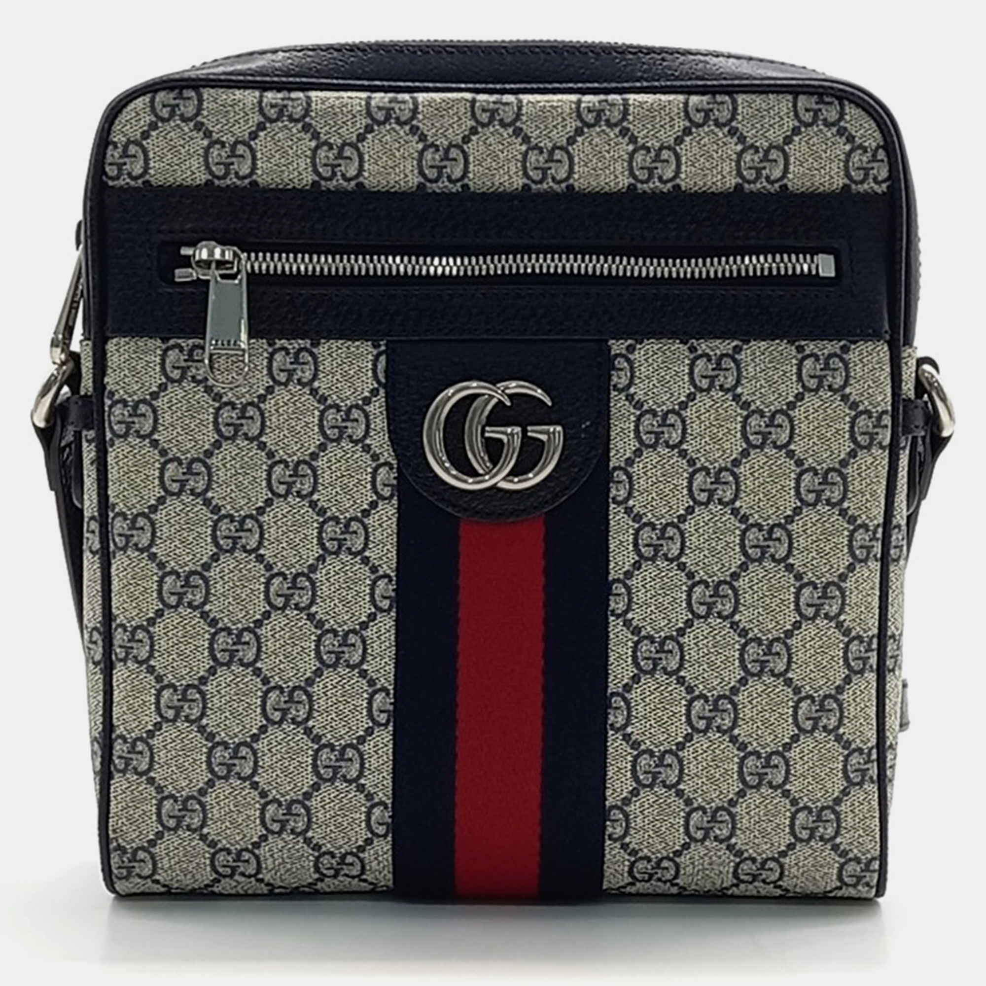 

Gucci Beige Black PVC Ophidia GG small messenger bag