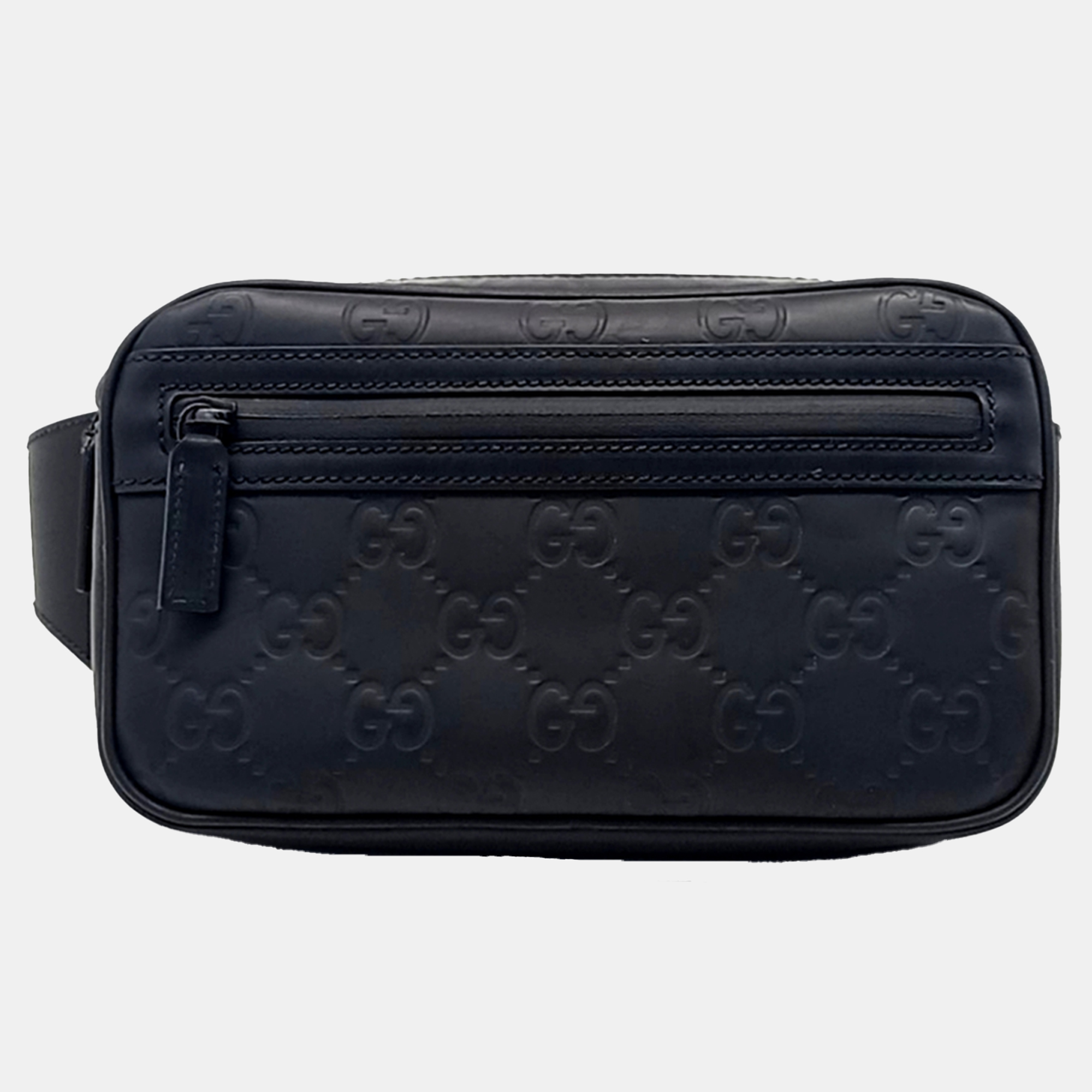 

Gucci Black Rubber GG rubber effect belt bag