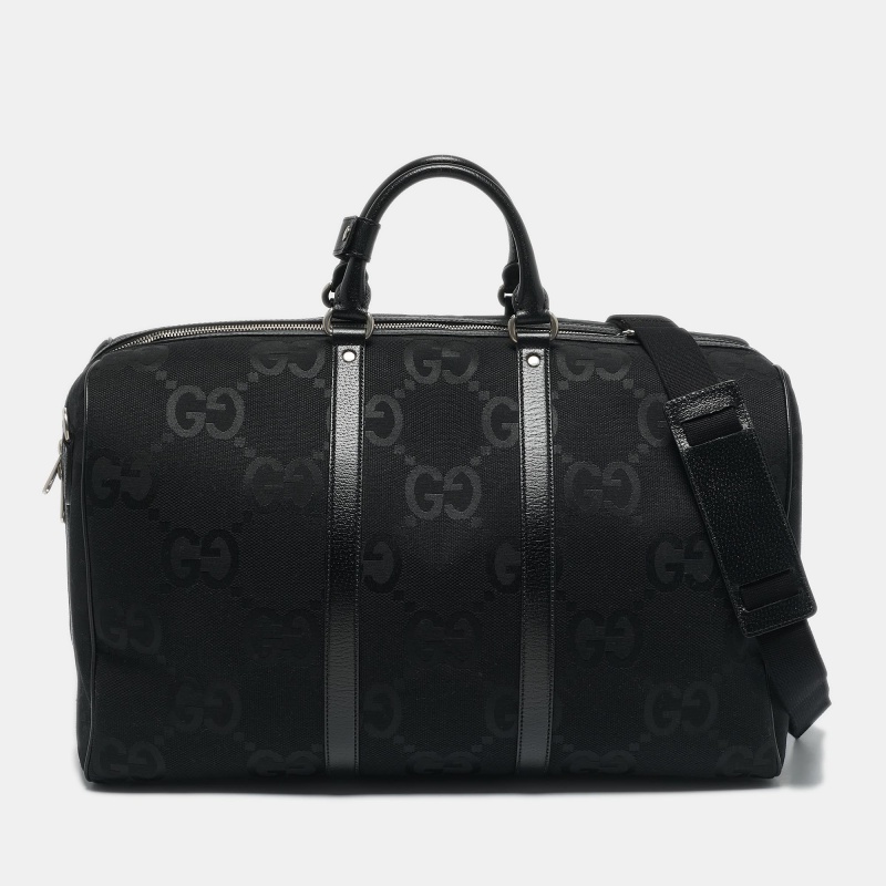 

Gucci Black Jumbo GG Canvas  Duffel Bag