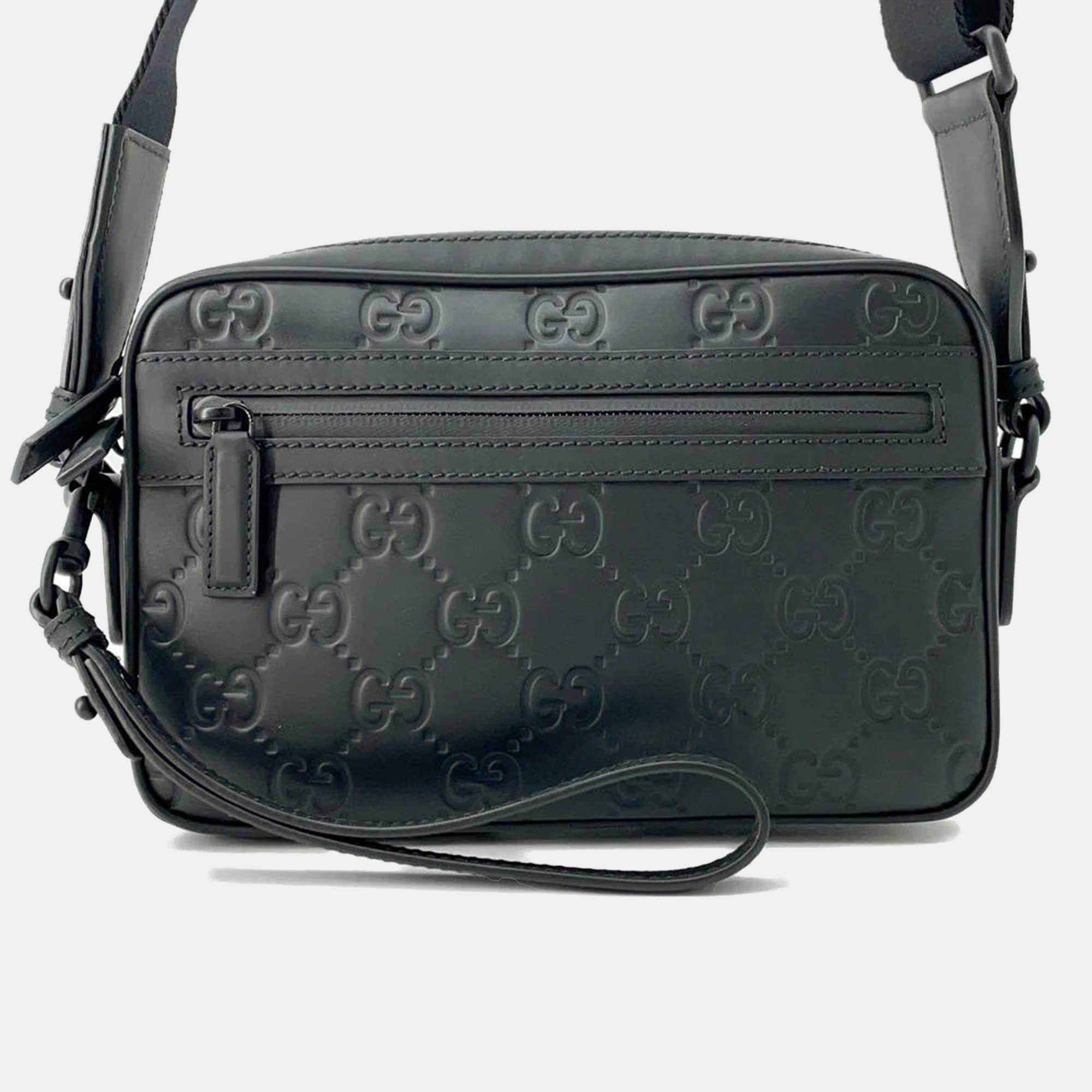 

Gucci Gg Rubber Effect Small Cross Body Bag Black Gg Rubber
