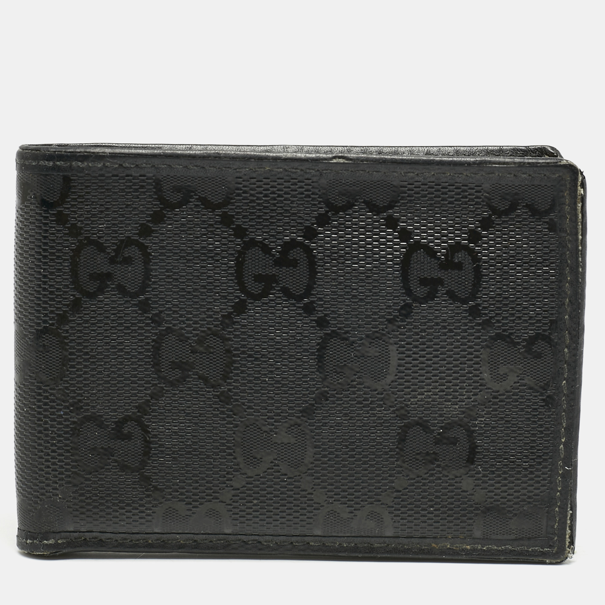 

Gucci Black GG Crystals Canvas Bifold Wallet