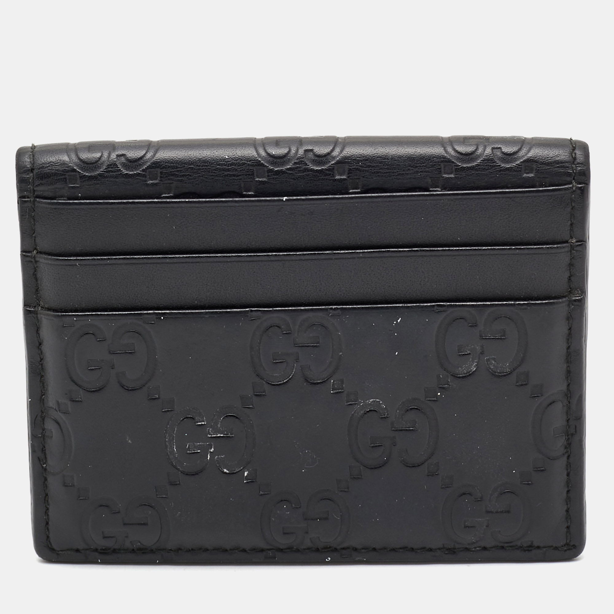 

Gucci Black Guccissima Leather Bifold Card Holder