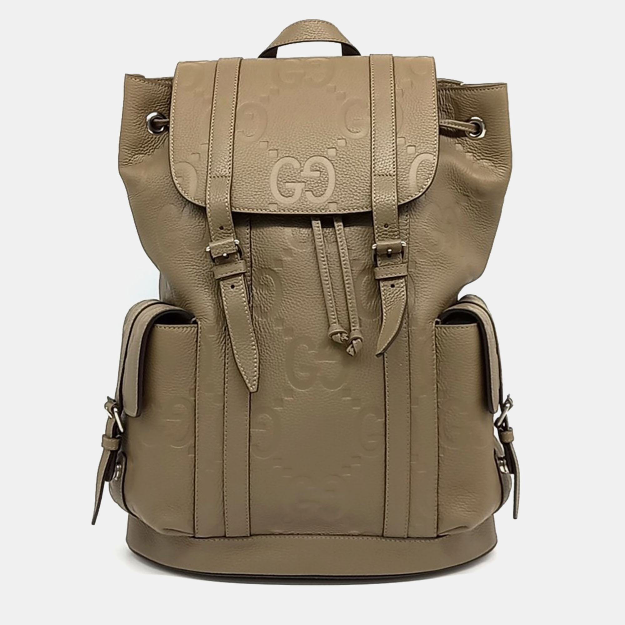 

Gucci Brown Leather GG Embossed Backpack