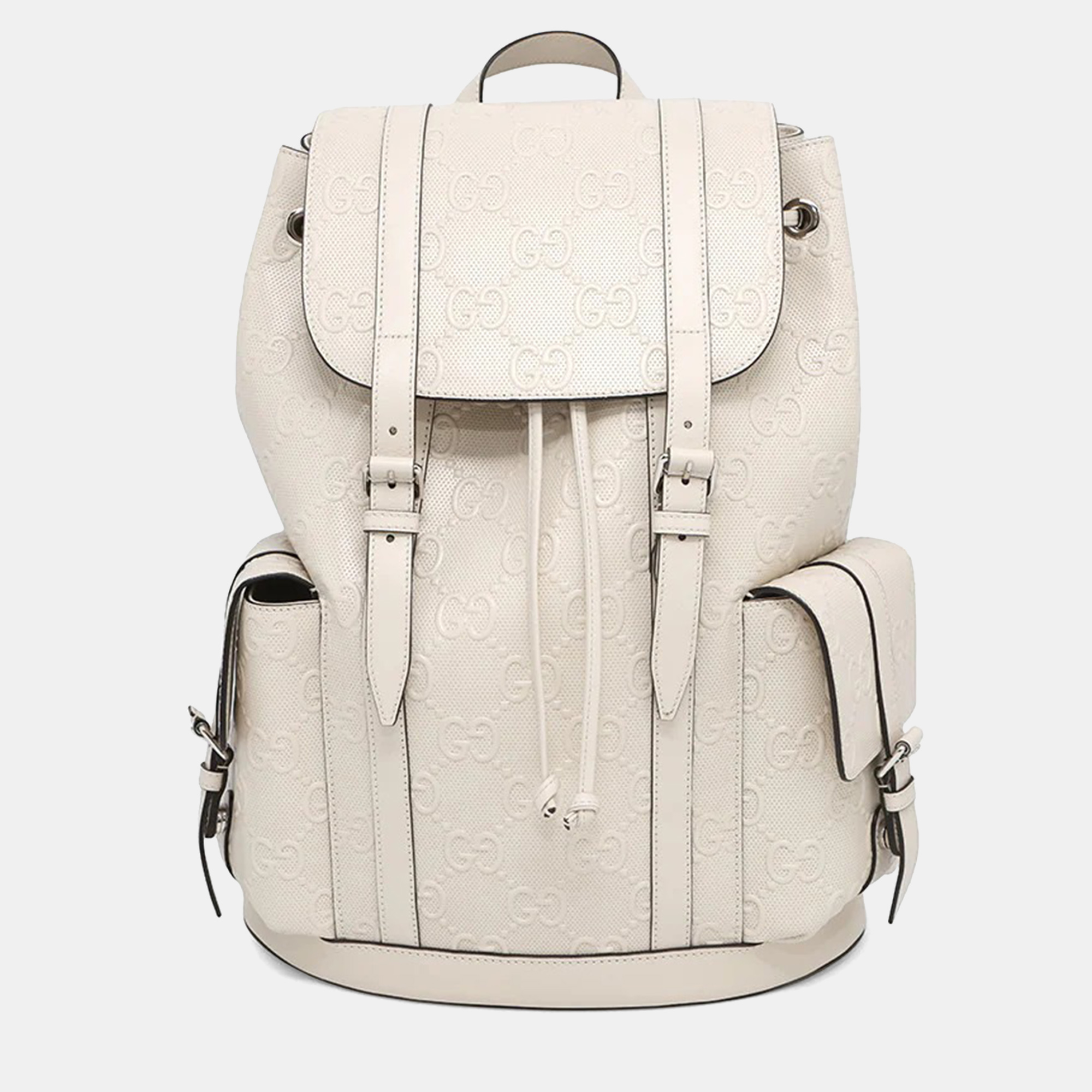 

Gucci GG Embossed Backpack White Leather
