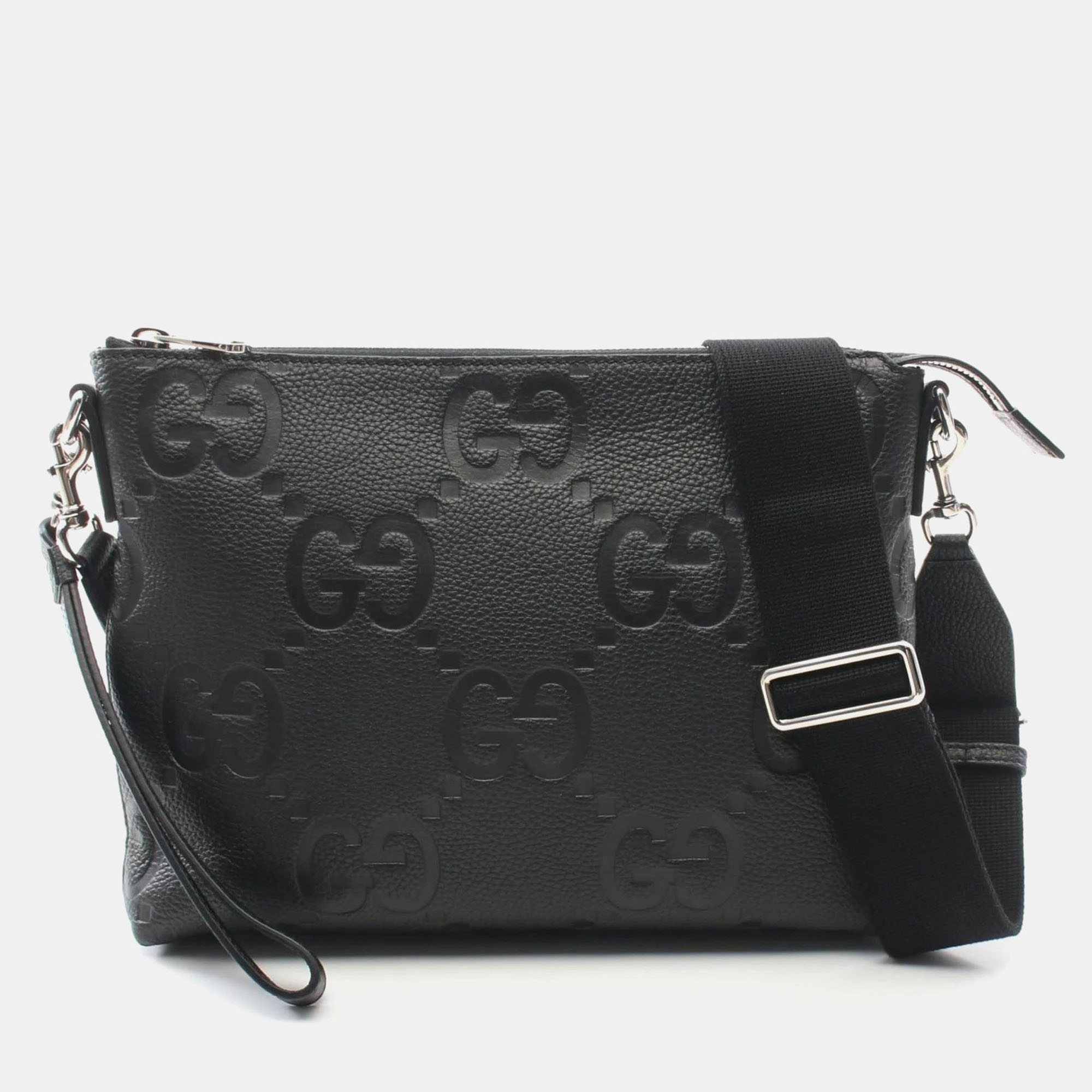 

Gucci Jumbo Gg Medium Bag Shoulder Leather Black