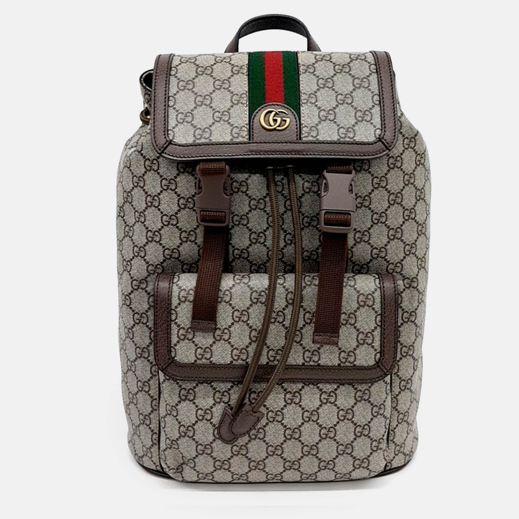 

Gucci Beige Canvas Ophidia Small Backpack