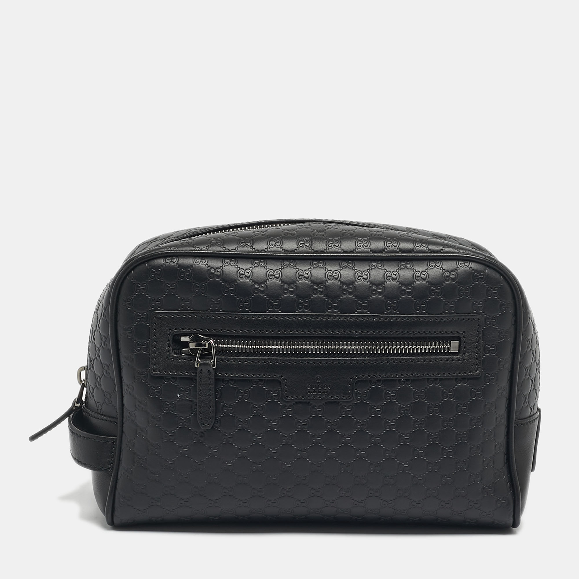 

Gucci Black Microguccisima Leather Toiletry Pouch