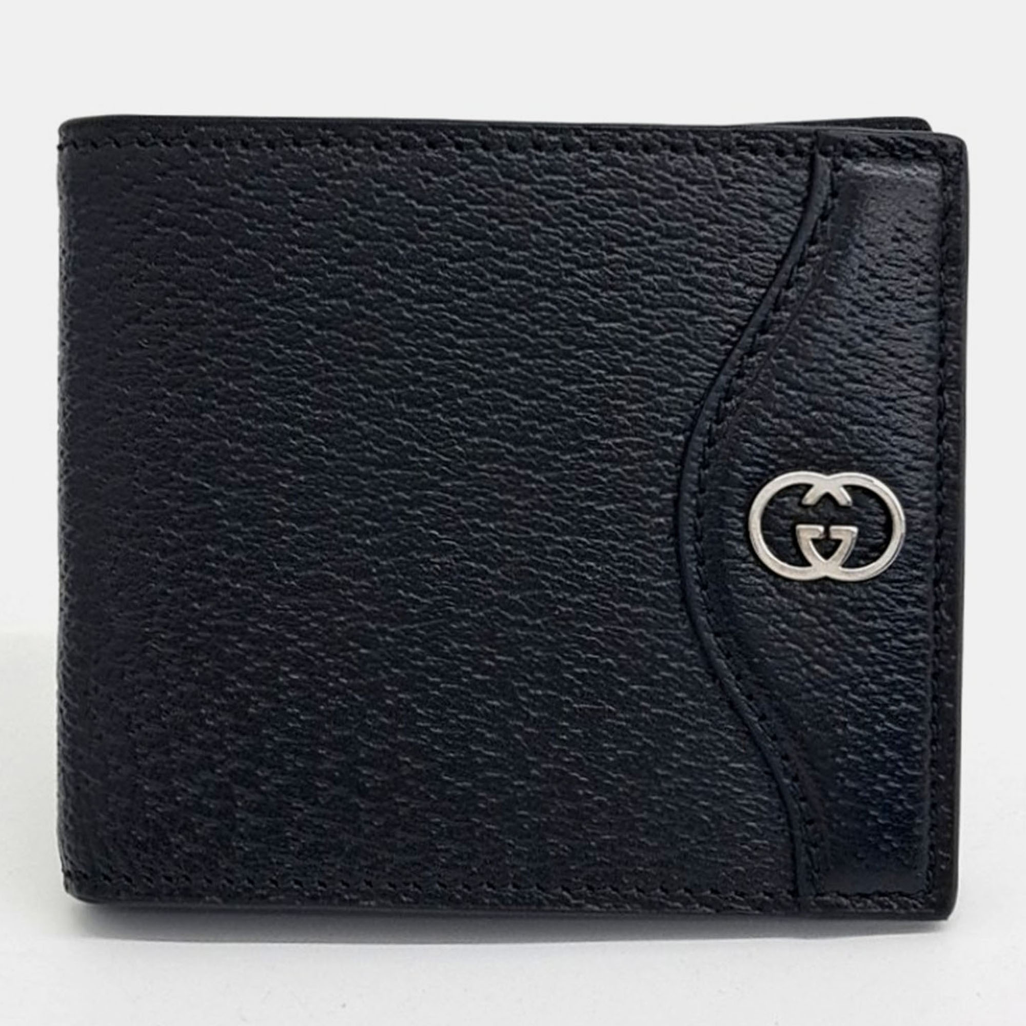 

Gucci Black Leather Interlocking Bifold Wallet