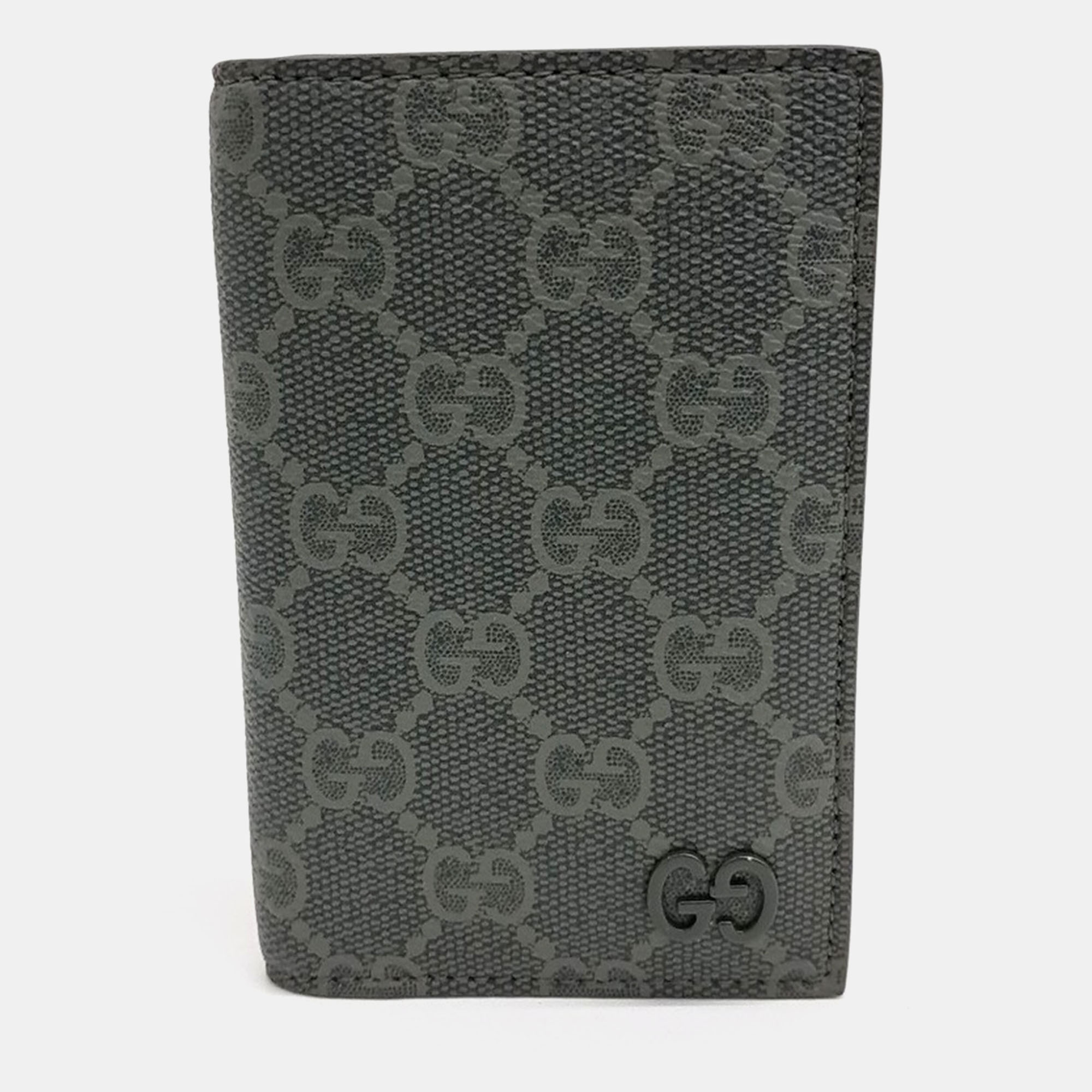 Pre-owned Gucci Green Leather Card Holder