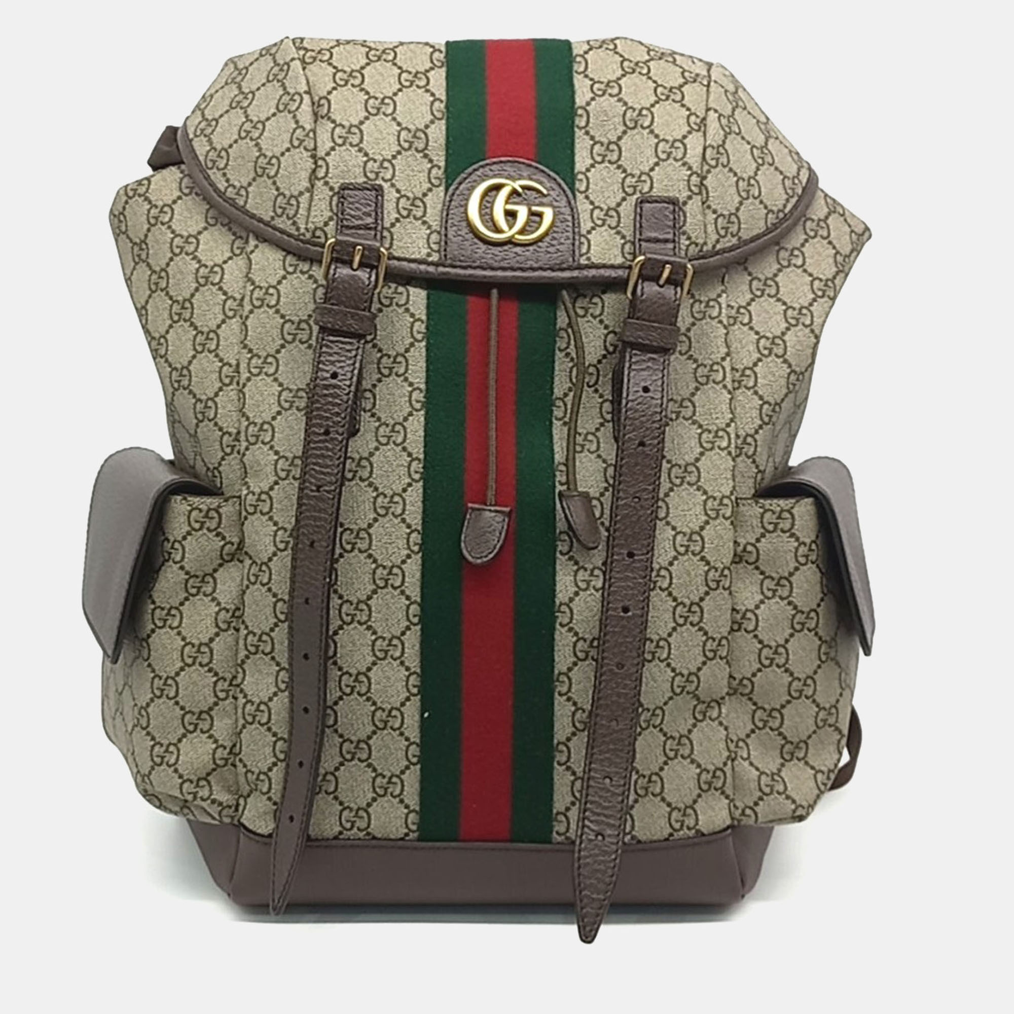 

Gucci Beige Coated Canvas GG Ophidia Backpack Medium