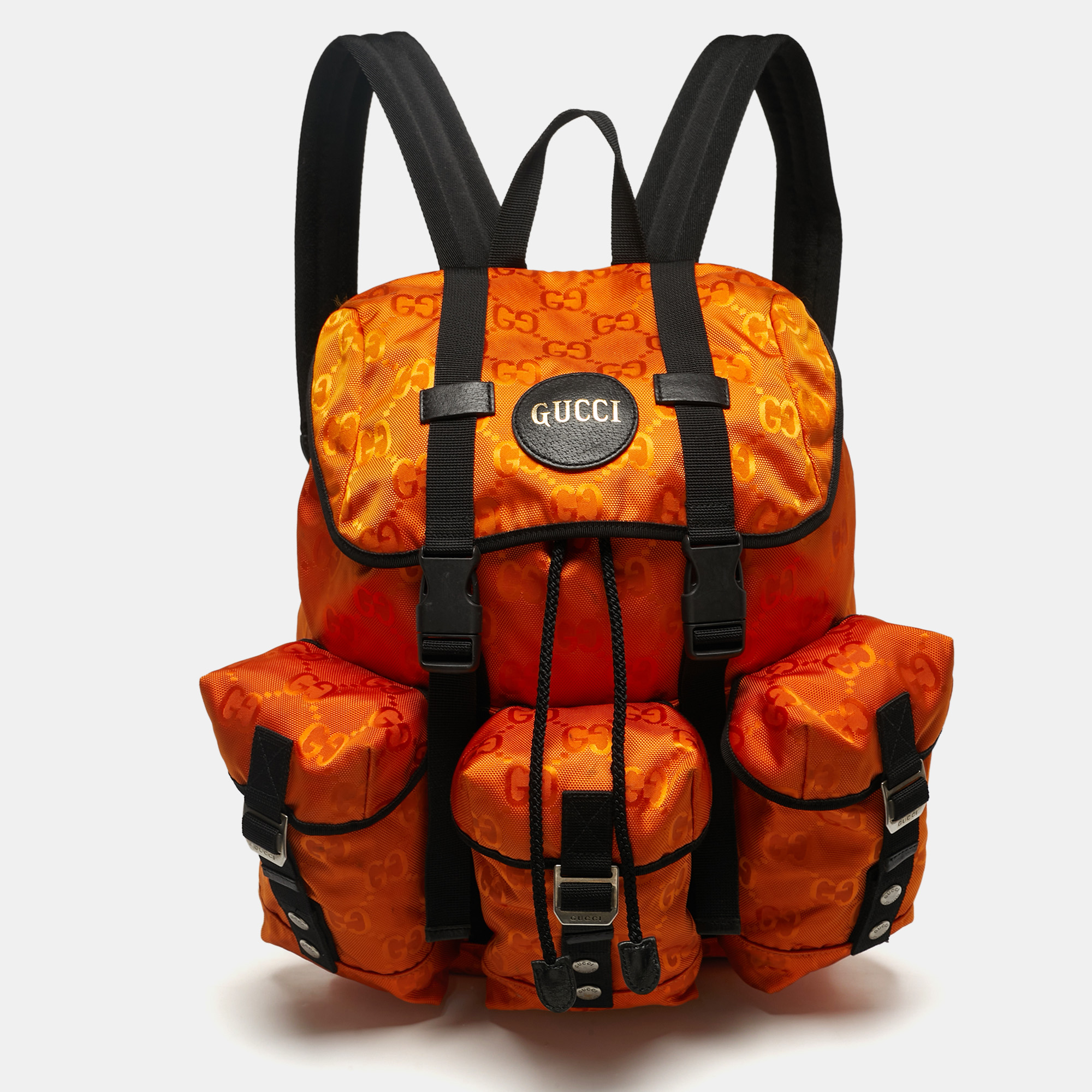 

Gucci Orange/Black GG Nylon Off The Grid Backpack