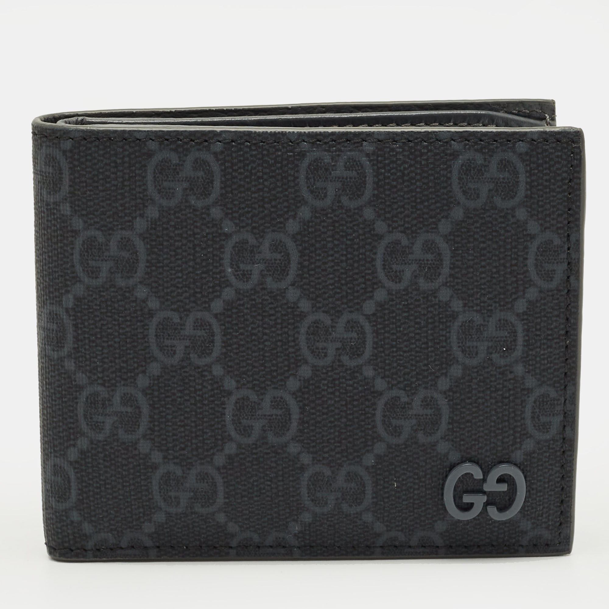 

Gucci Dark Grey GG Supreme Canvas GG Bifold Wallet
