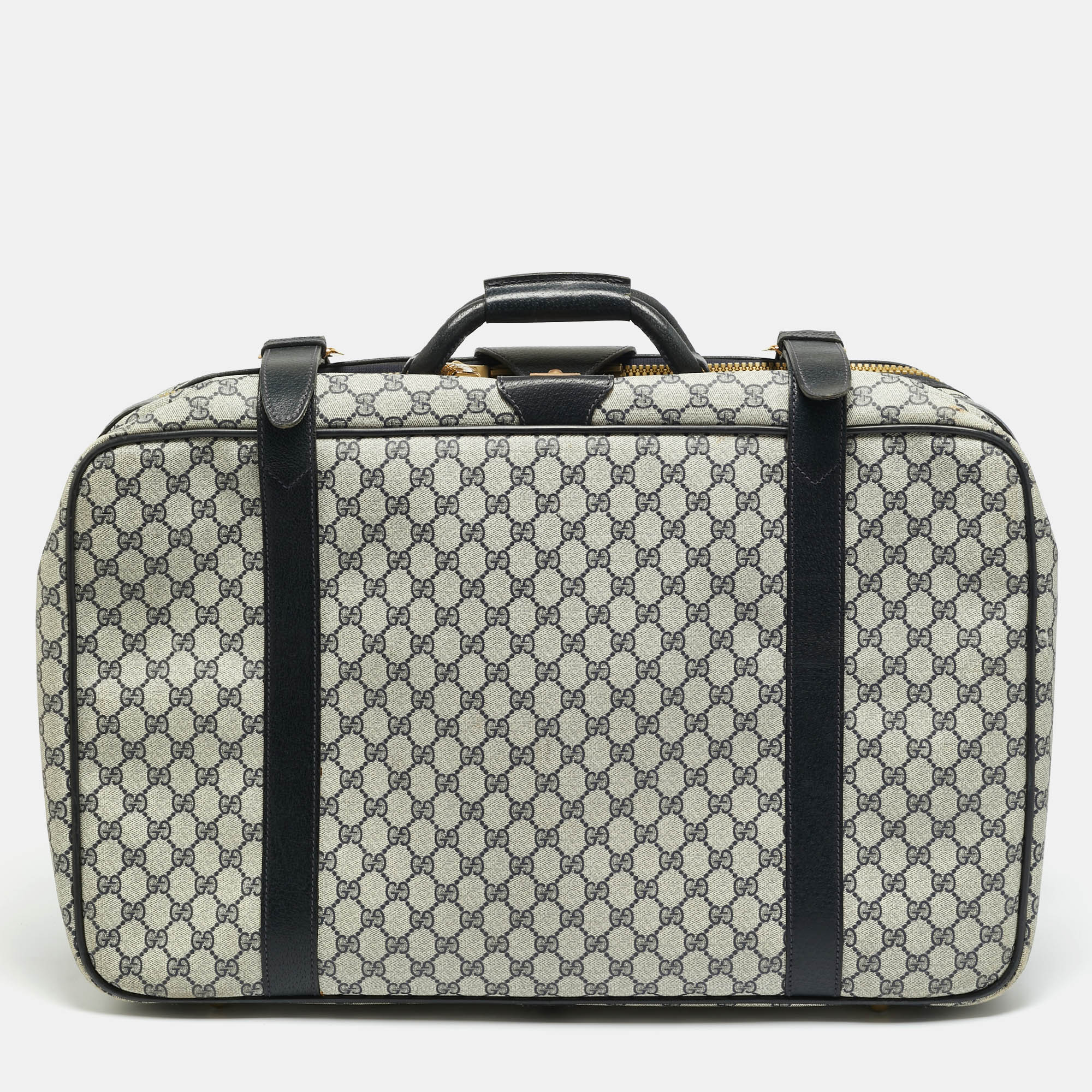 

Gucci Navy Blue GG Supreme Canvas Suitcase
