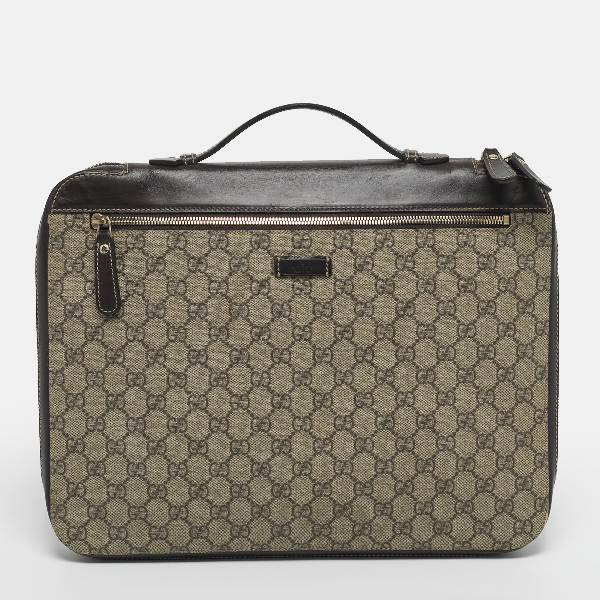 

Gucci Brown/Beige GG Supreme Canvas Portfolio Case