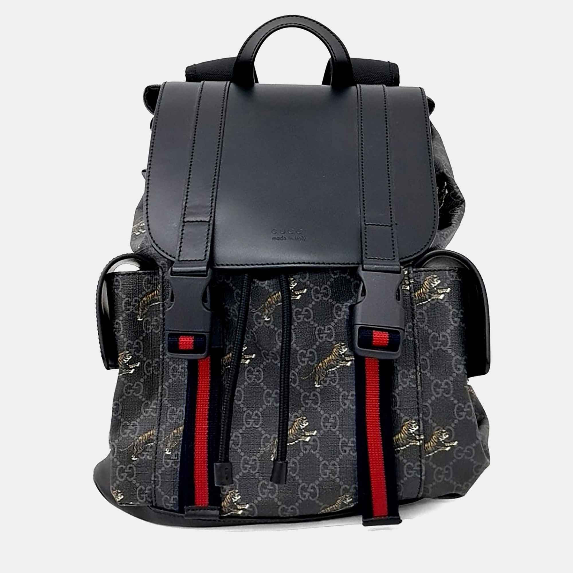 

Gucci Black PVC Soft GG Supreme Backpack (495563)