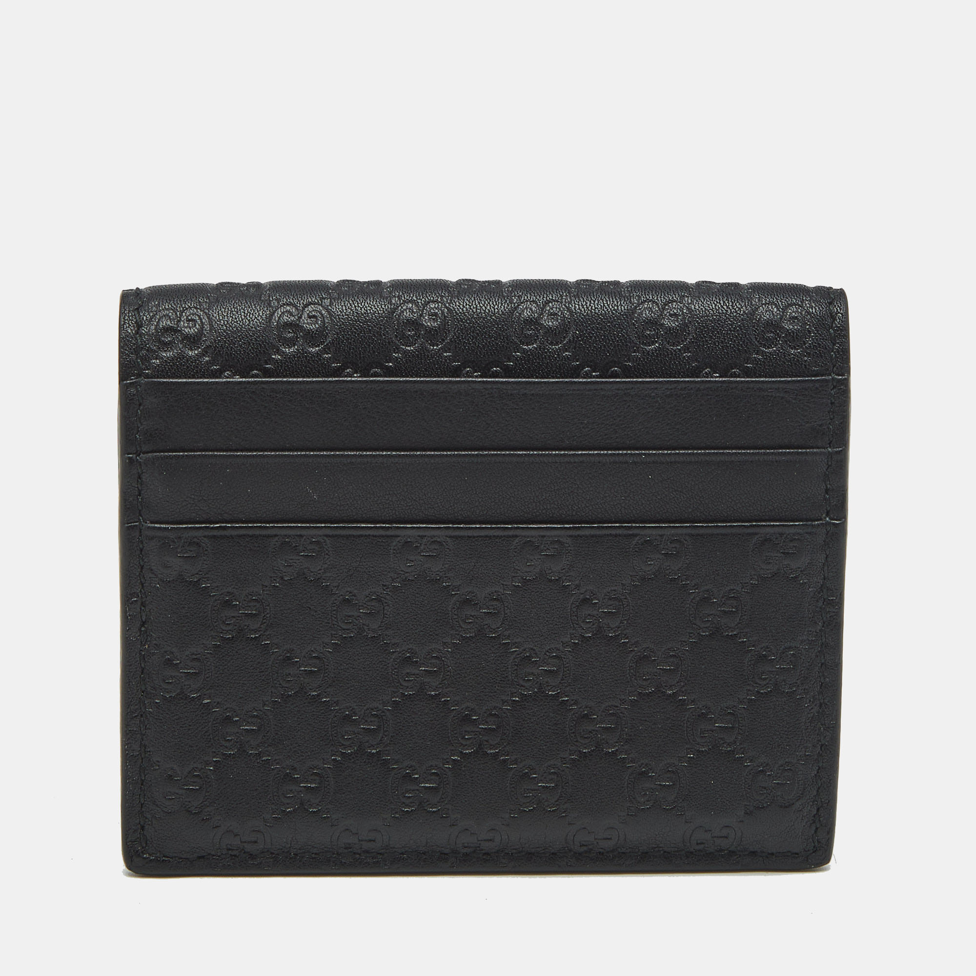 

Gucci Black Microguccissima Leather Card Holder