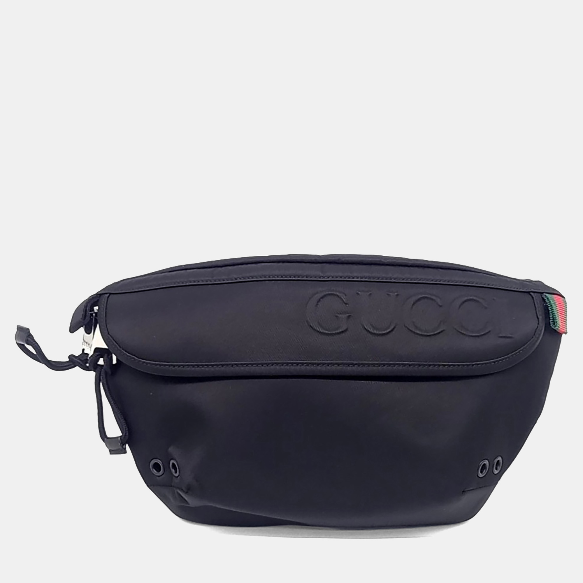 

Gucci Black Canvas Logo Belt Bag Small