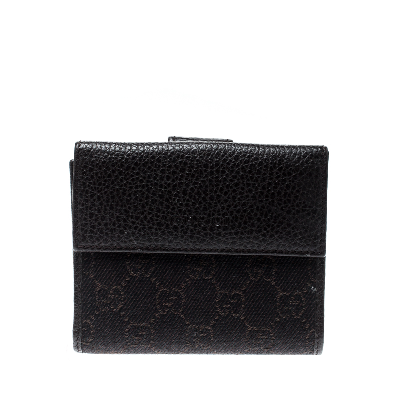 gucci black canvas wallet