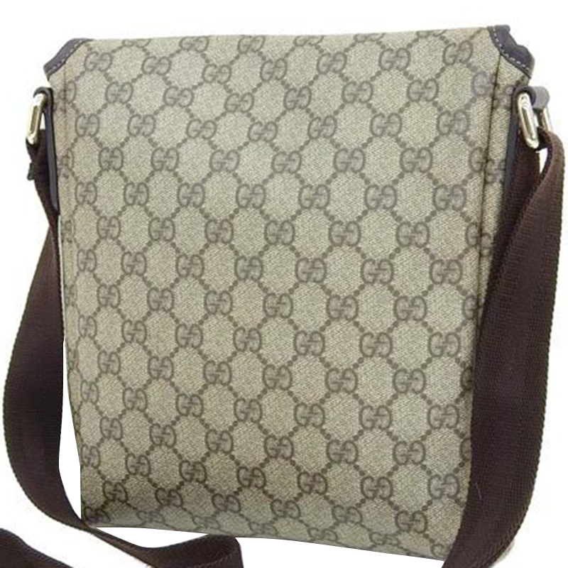 

Gucci Navy/Beige GG Coated Canvas Small Messenger Bag