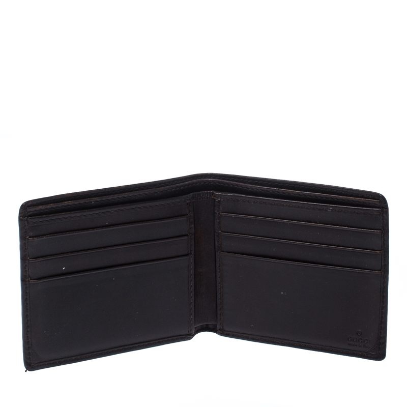 

Gucci Brown Web Canvas and Leather Bifold Wallet
