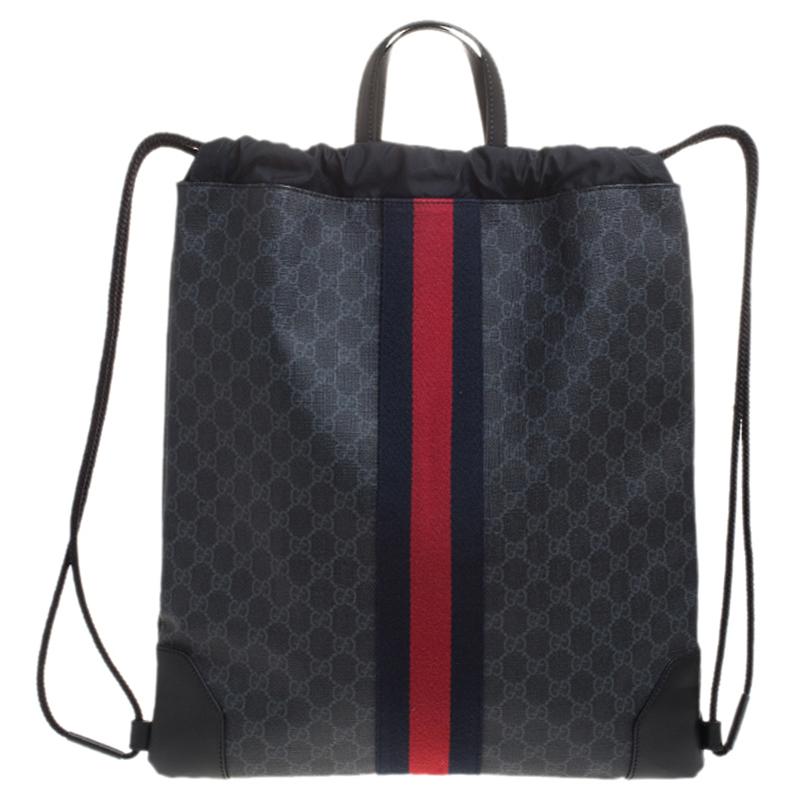 Gucci Soft GG Supreme Backpack in Black for Men