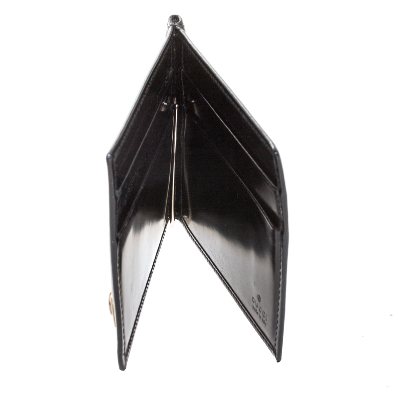 

Gucci Black Patent Leather Money Clip Wallet