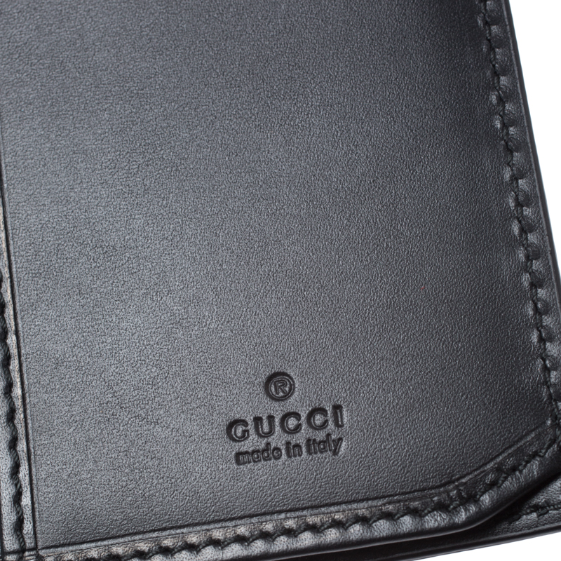 GUCCI Guccissima Web Long Wallet Black 428452