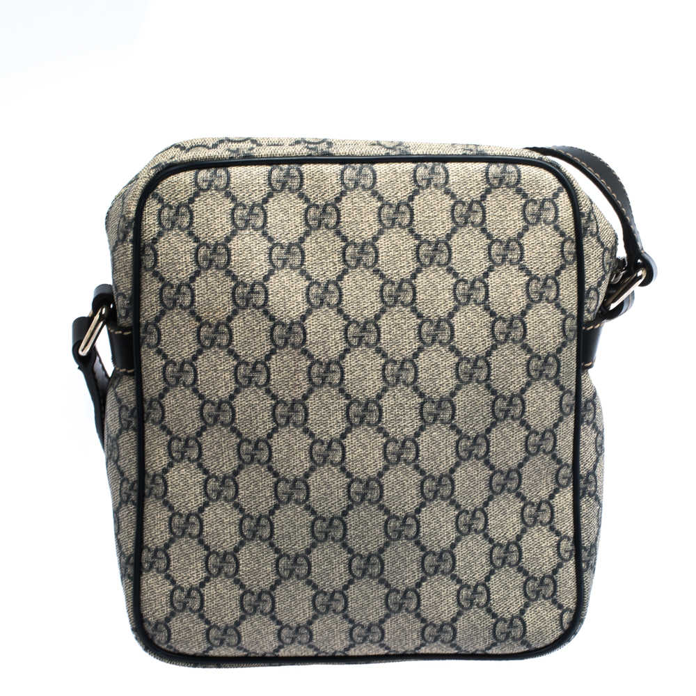 Gucci Black/Navy Blue GG Supreme Canvas Messenger Bag Gucci | The Luxury  Closet