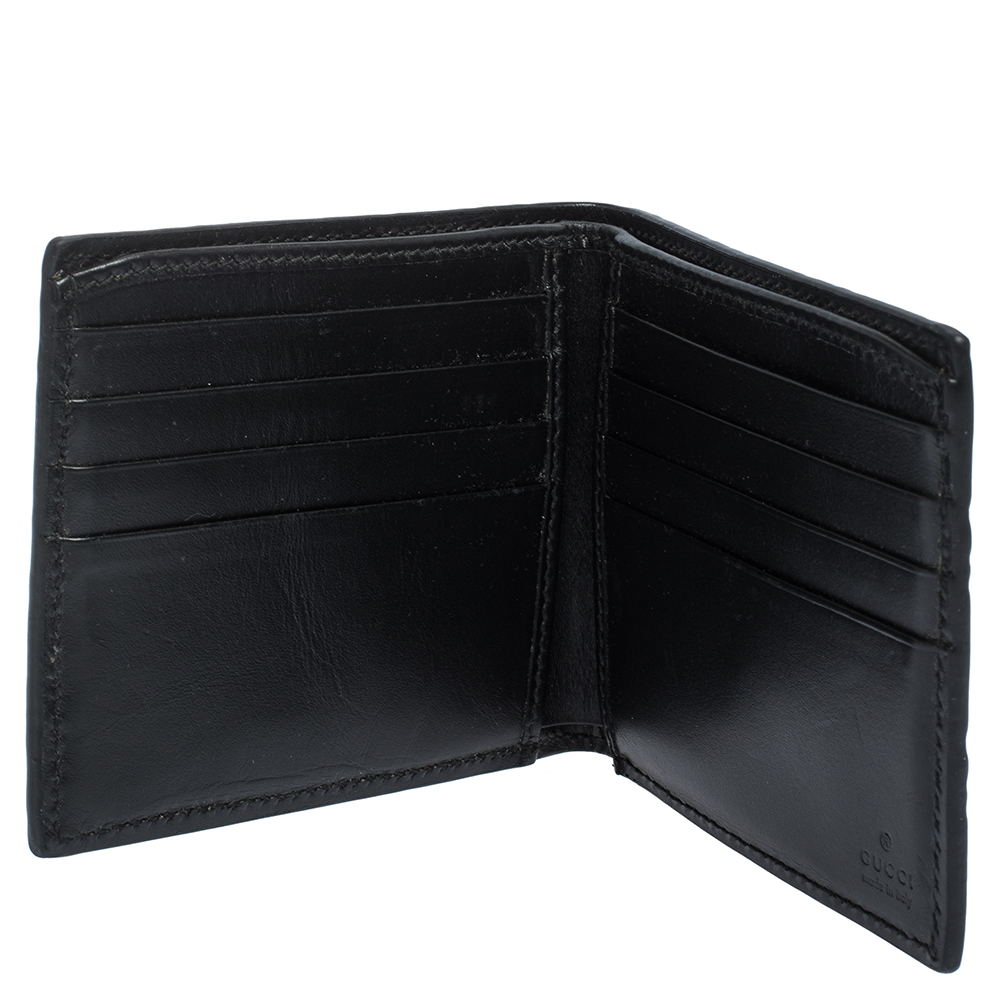 

Gucci Black Guccissima Leather Web Bifold Wallet