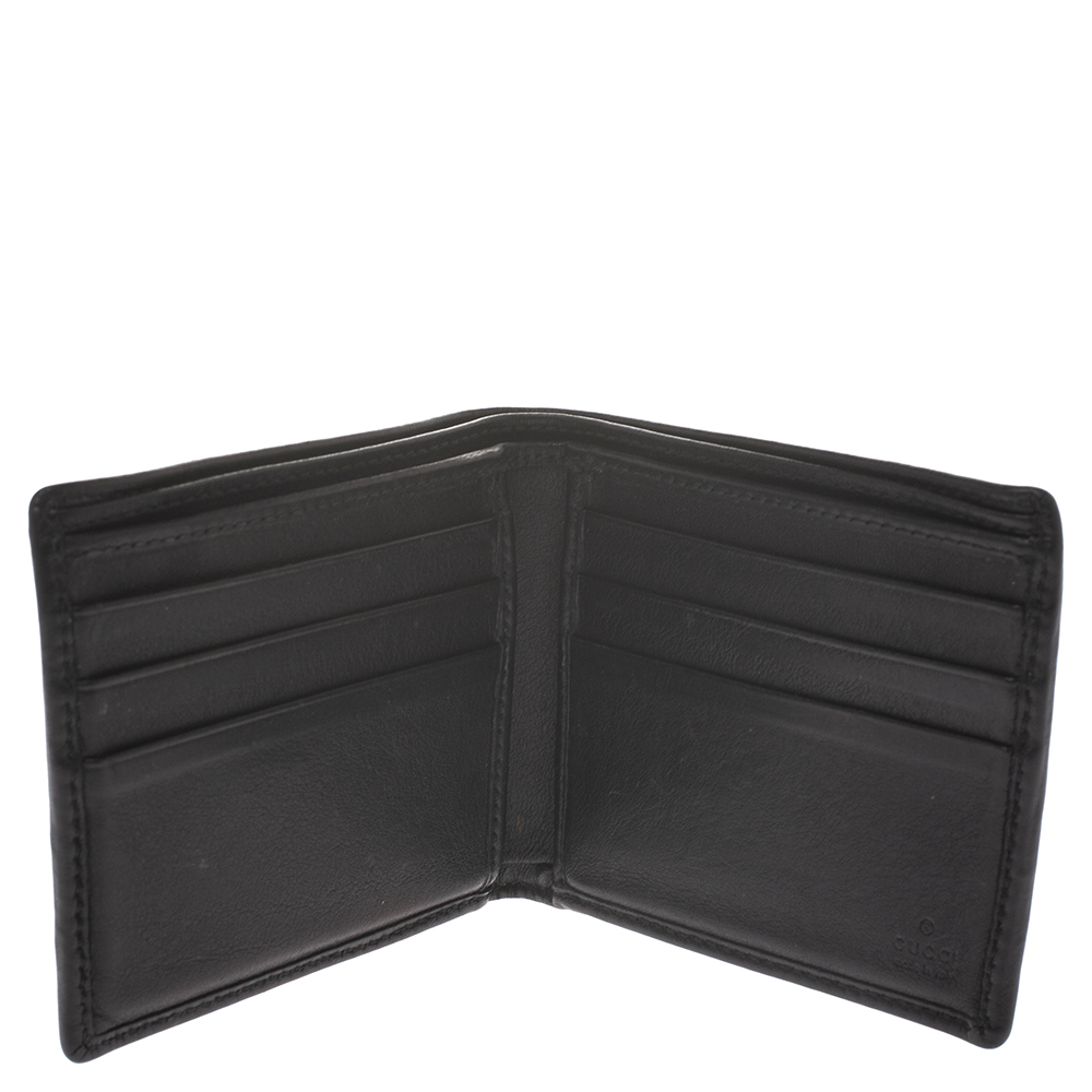 

Gucci Black Guccissima Leather Web Bifold Wallet