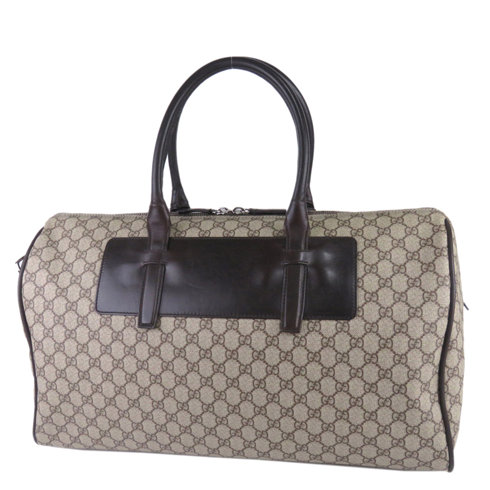 

Gucci Brown GG Supreme Canvas Duffle Bag, Beige