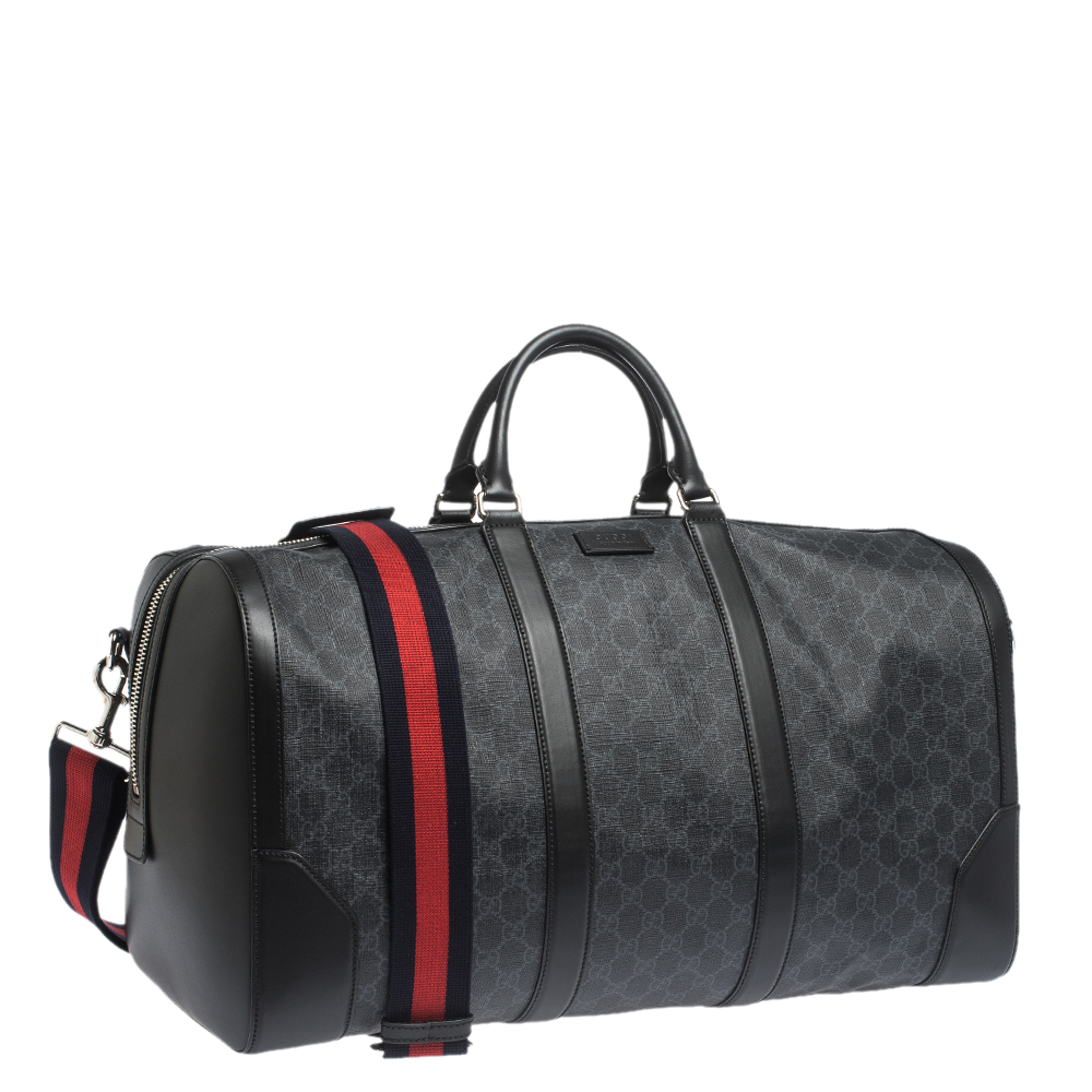 Gucci GG Supreme Carry-On Duffle Bag - Black Weekenders, Bags