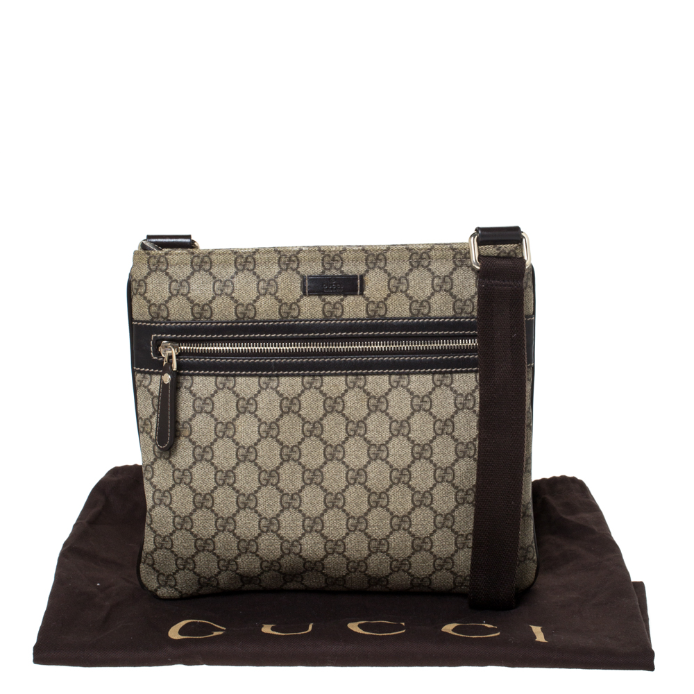 Gucci Shoulder Bag 114291 GG Supreme Pattern Beige Brown PVC Leather Sling  Crossbody Ladies Men