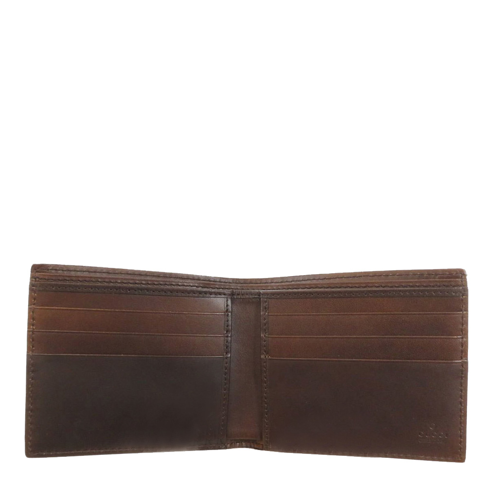 

Gucci Brown Leather Logo Bi-fold Wallet