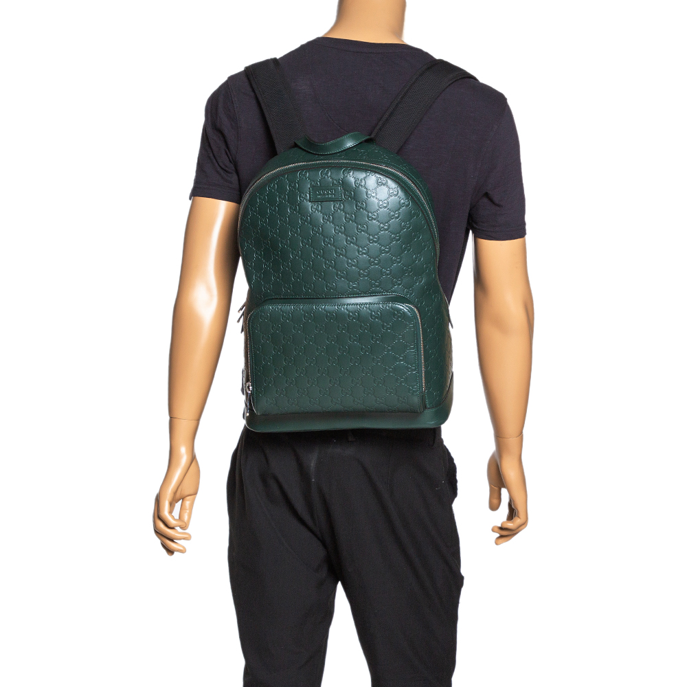 

Gucci Green Guccissima Leather Backpack