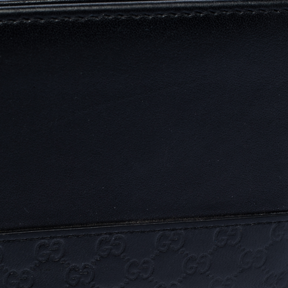 Gucci 544478 493075 Men's Black Micro Guccissima Leather Money Clip Wallet  (GGMW2021) – Dellamoda