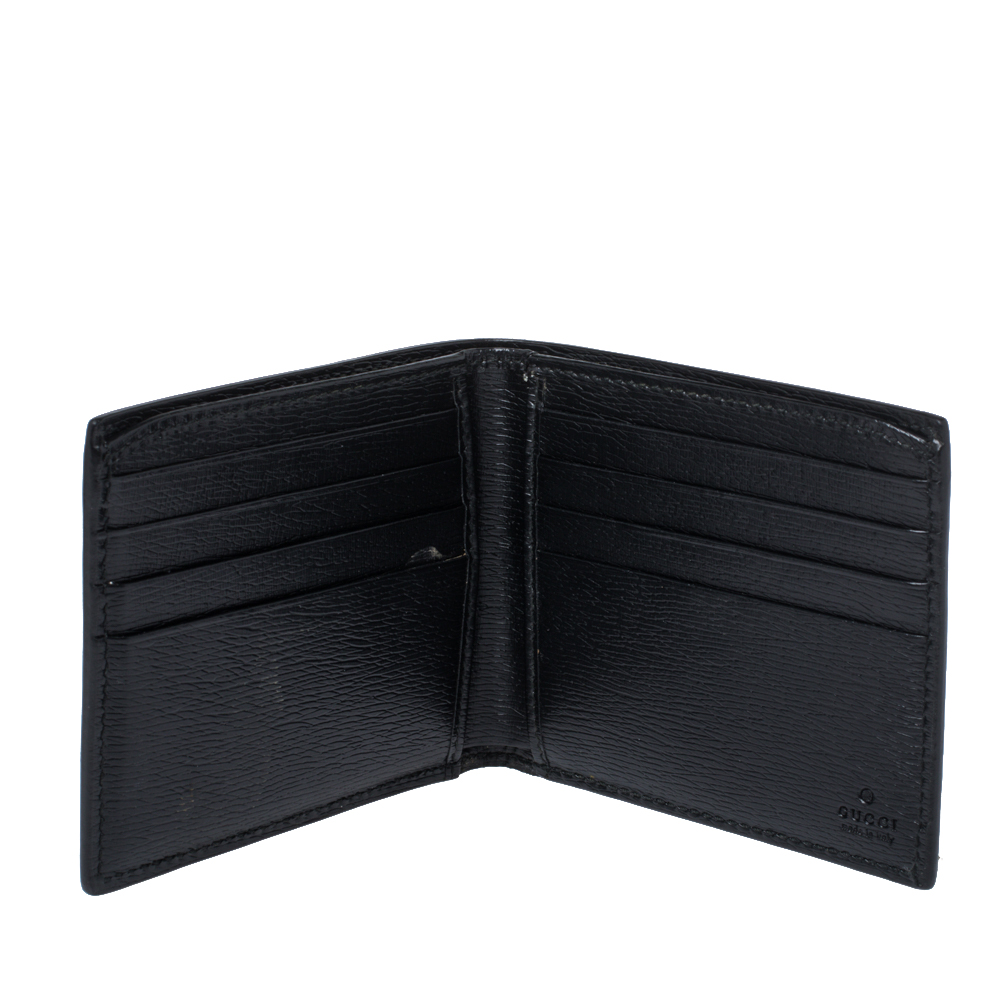 

Gucci Black Leather Kingsnake Bifold Wallet