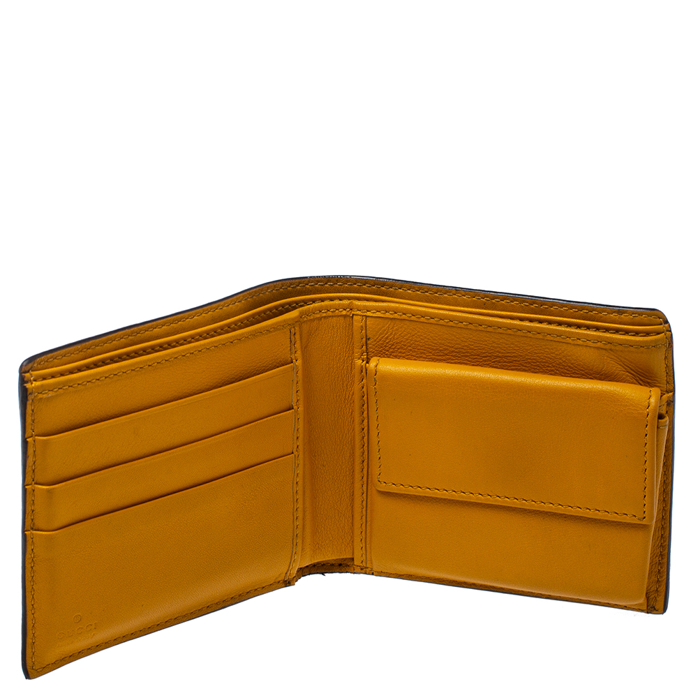 

Gucci Mustard Yellow Leather Microguccissima Bifold Wallet