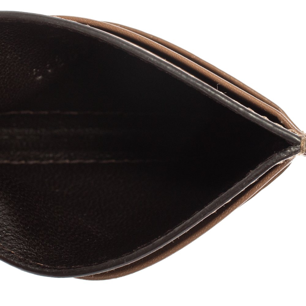 

Gucci Brown Microguccissima Leather Card Holder