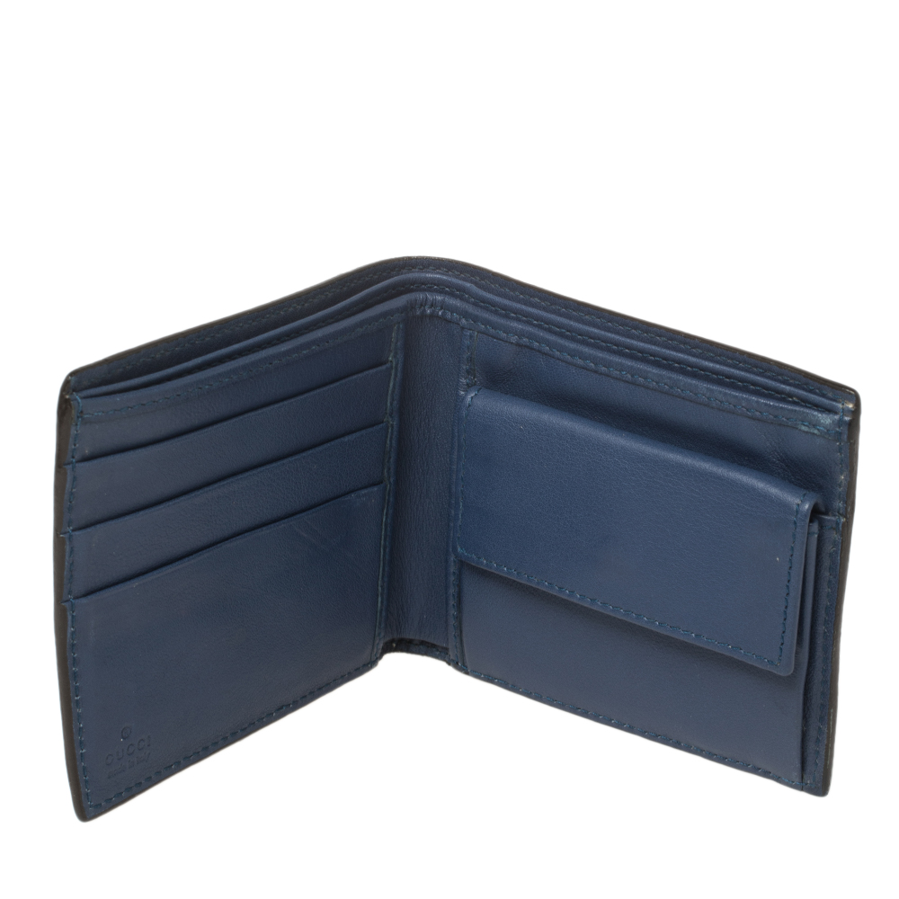 

Gucci Blue Microguccissima Leather Bifold Wallet