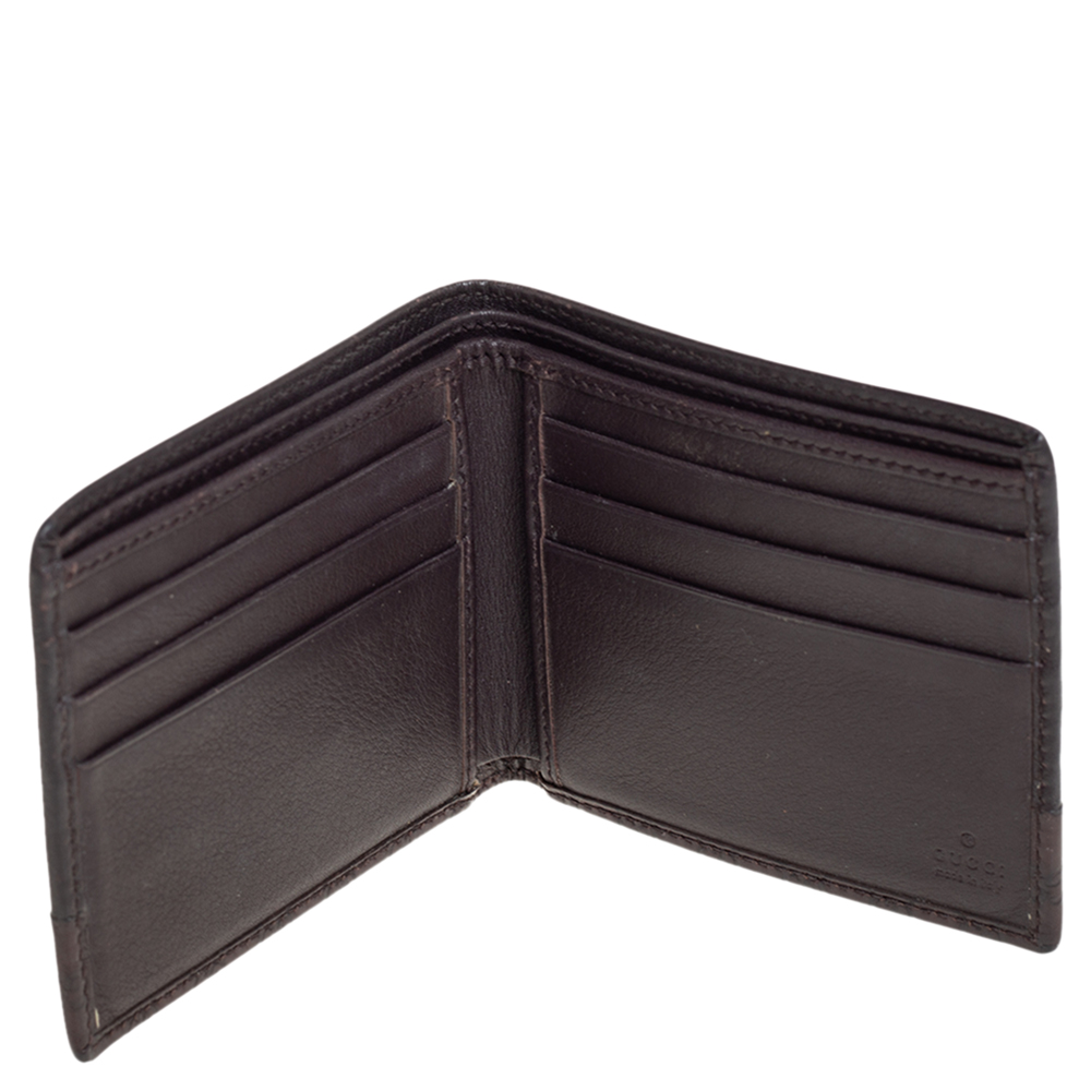 

Gucci Dark Brown Guccissima Leather Bifold Wallet