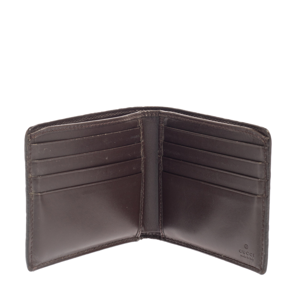 

Gucci Dark Brown Guccissima Leather Bifold Wallet
