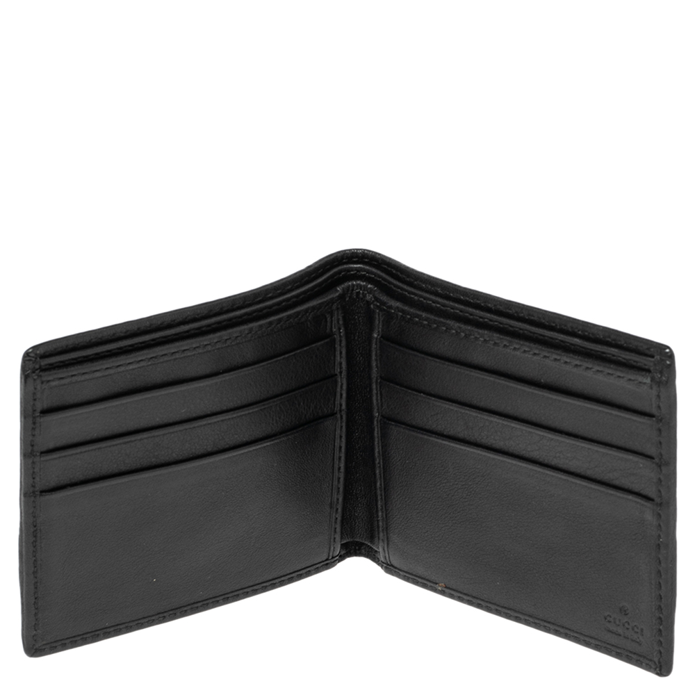 

Gucci Black Guccissima Leather Web Bifold Wallet