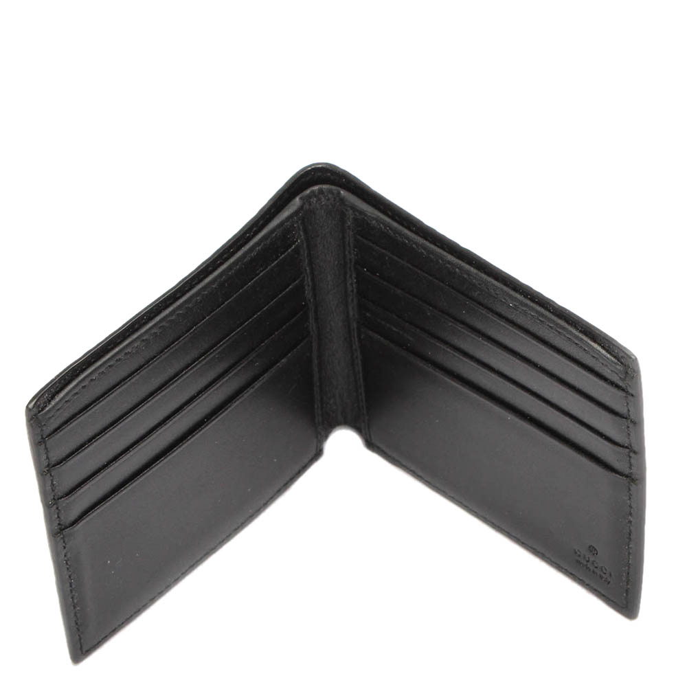 

Gucci Black Guccissima Leather Signature Bi-Fold Wallet