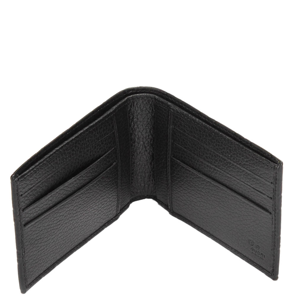 

Gucci Black Guccissima Leather Bi-Fold Small Wallet