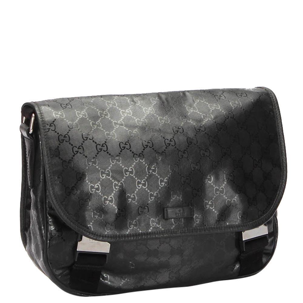 

Gucci Black Canvas GG Imprime Crossbody Bag