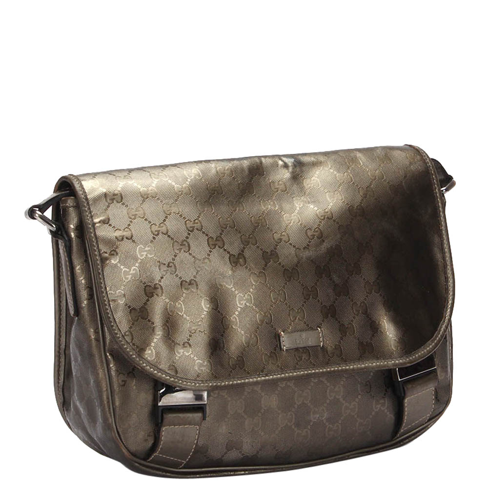

Gucci Brown Canvas GG Imprime Messenger Bag