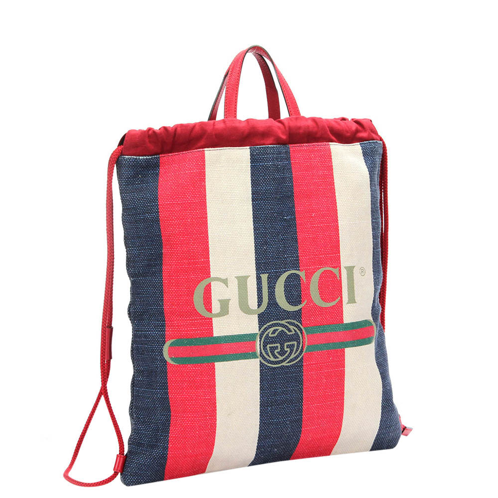 

Gucci Multicolor Canvas Logo Drawstring Backpack